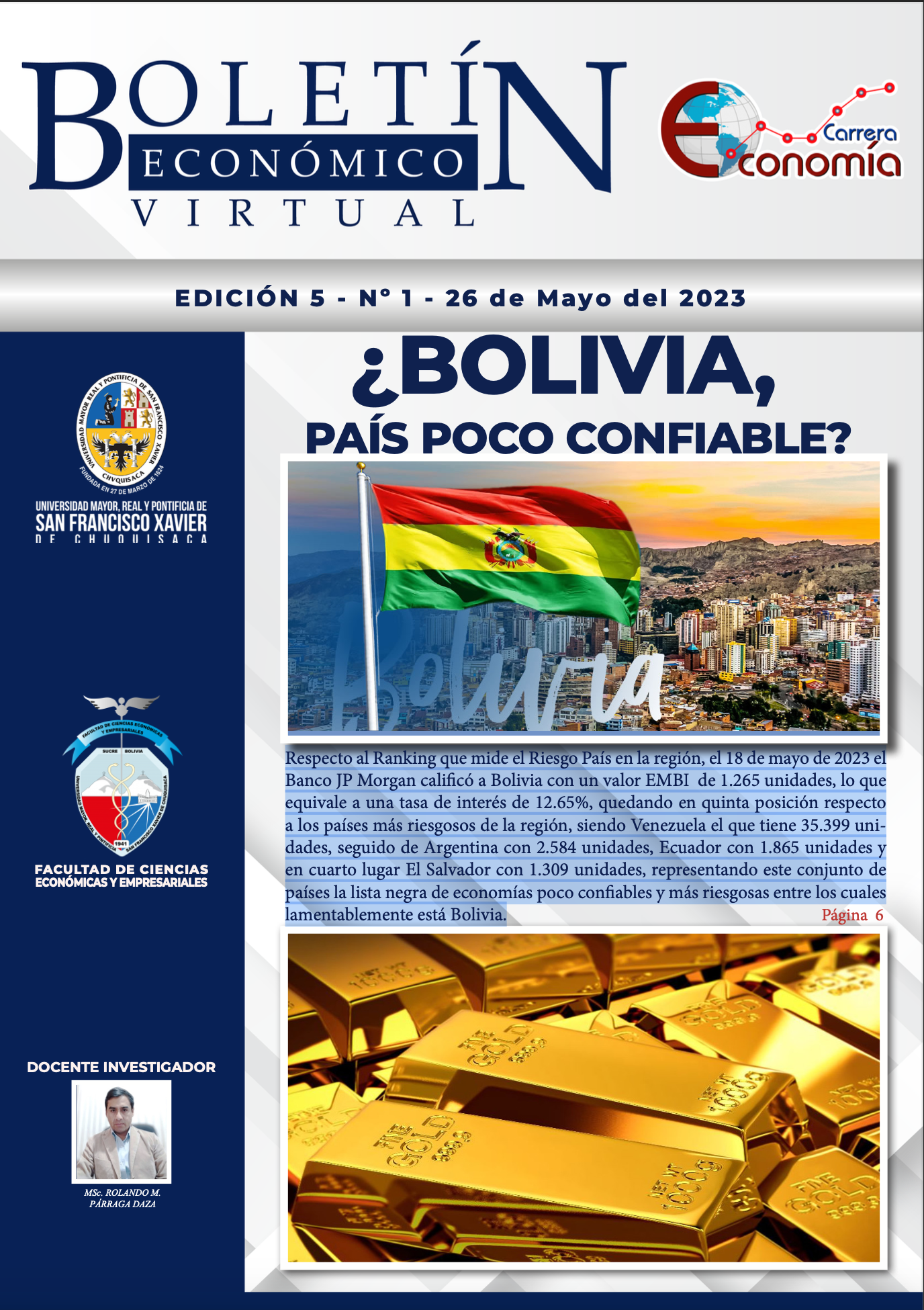 BOLETÍN ECONÓMICO VIRTUAL EDICIÓN 5 – No 1