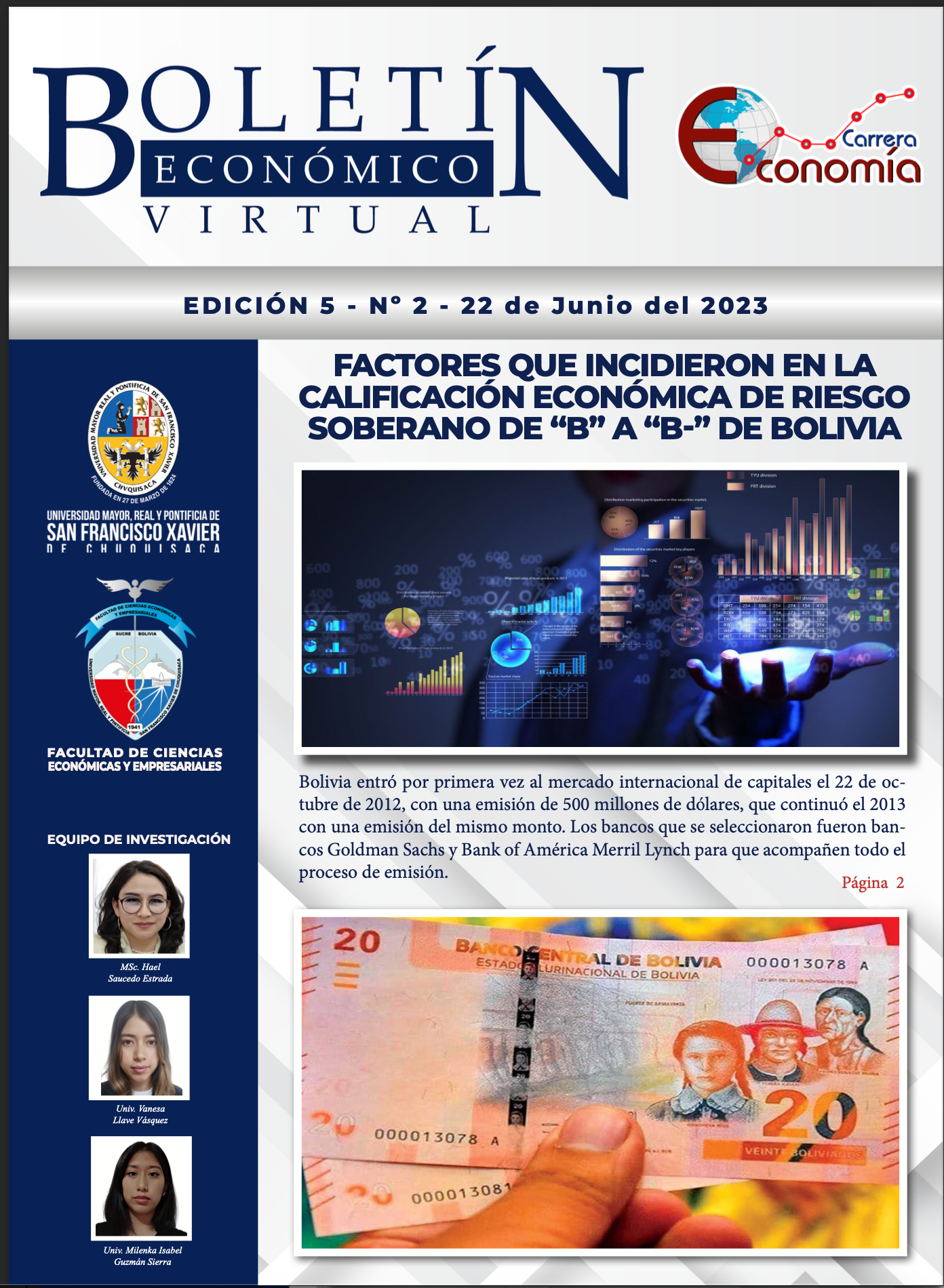 BOLETÍN ECONÓMICO VIRTUAL EDICIÓN 5 – No 2